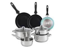 Juego de utensilios de cocina Well Home de 7 piezas y 3 sartenes Wellhome