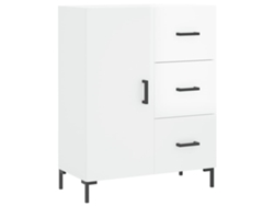 Maison Exclusive - Aparador De Madera Contrachapada Blanco Brillante 69,5x34x90 Cm