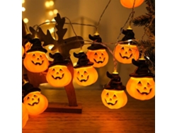 Luzes de abóbora de 3m com 20 LEDs, decoração de Halloween ZYBLSSBB