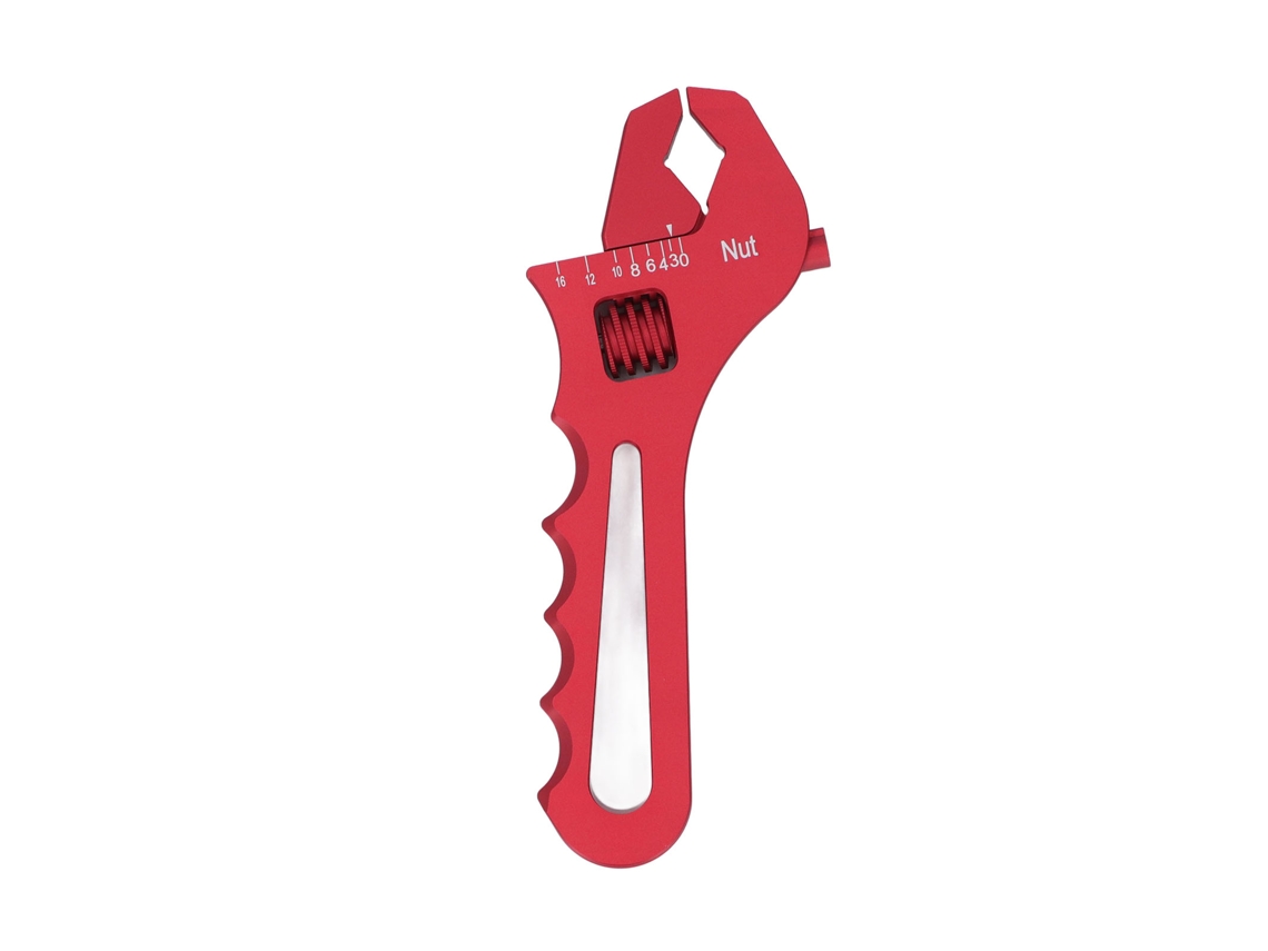 Llave Inglesa Ajustable De Aluminio Ligero An3-an16 Para Conexiones De Mangueras - Roja