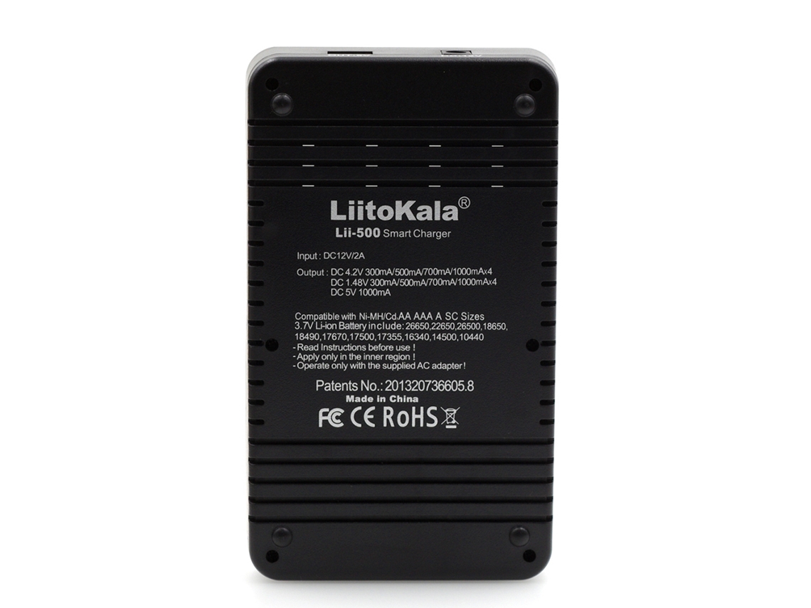 2026-cargador Inteligente Liitokala Lii-500 4 Ranuras Para Baterías Li-ion 3.7v/ni-mh 1.2v Con Pantalla Lcd Y Adaptadores Uk/eu/us