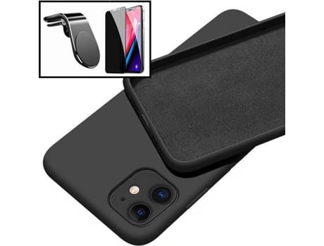 Carcasa + Protector + Soporte L Safe Driving iphone 13 Pro PHONECARE Silicona Líquida Negro 86960