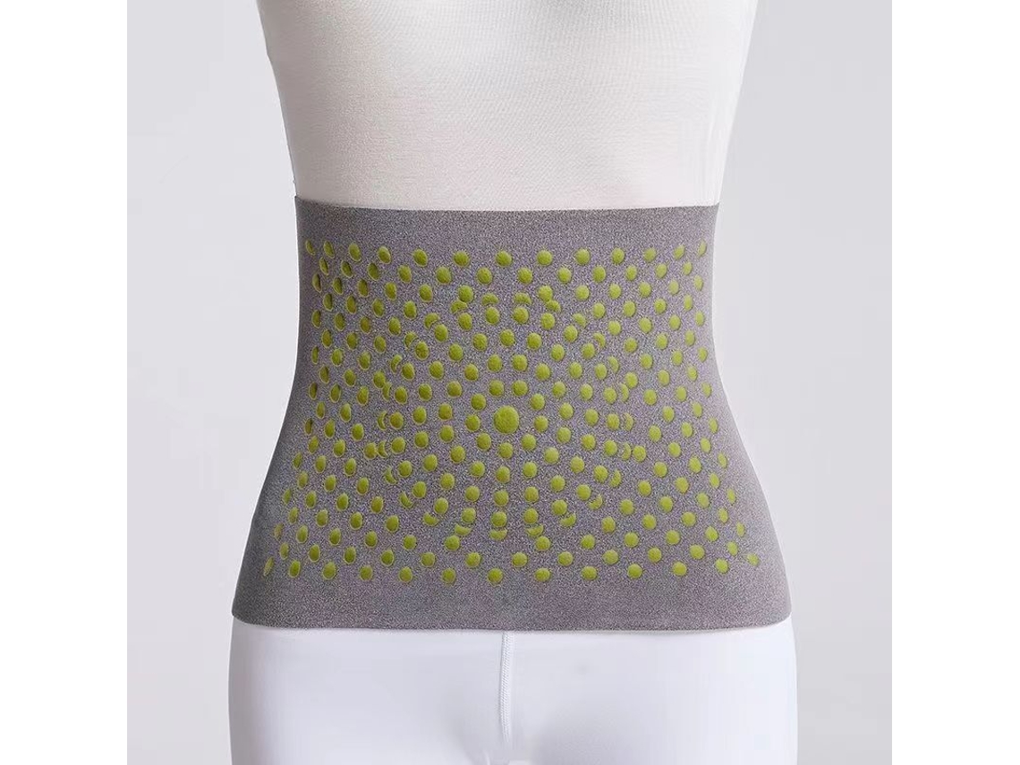Cinturón de soporte abdominal deshumidificador con artemisa, altamente elástico y ajustable. (Gris 2XL)