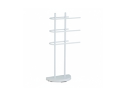 Relaxdays Toalheiro, 3 Hastes, Metal, A X L X P 83 X 39 X 18 Cm, Suporte De Roupa Livre, Toalheiro De Banho, Branco