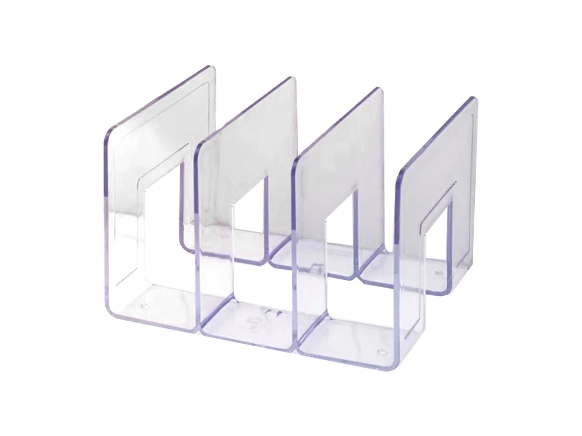 Organizador de bolsos para el hogar, transparente, para dormitorio, PC, mini estante para bolsos, 3 secciones