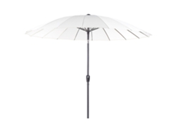 Sombrilla de jardín BELIANI Baia de Poliéster Beige 255x255x235