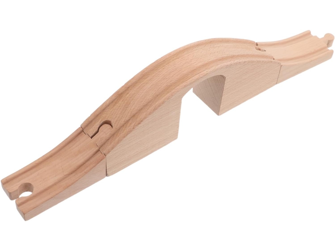 Puente Ferroviario De Madera En Miniatura, Raíles, Accesorios, Vía Férrea, Piezas Compatibles
