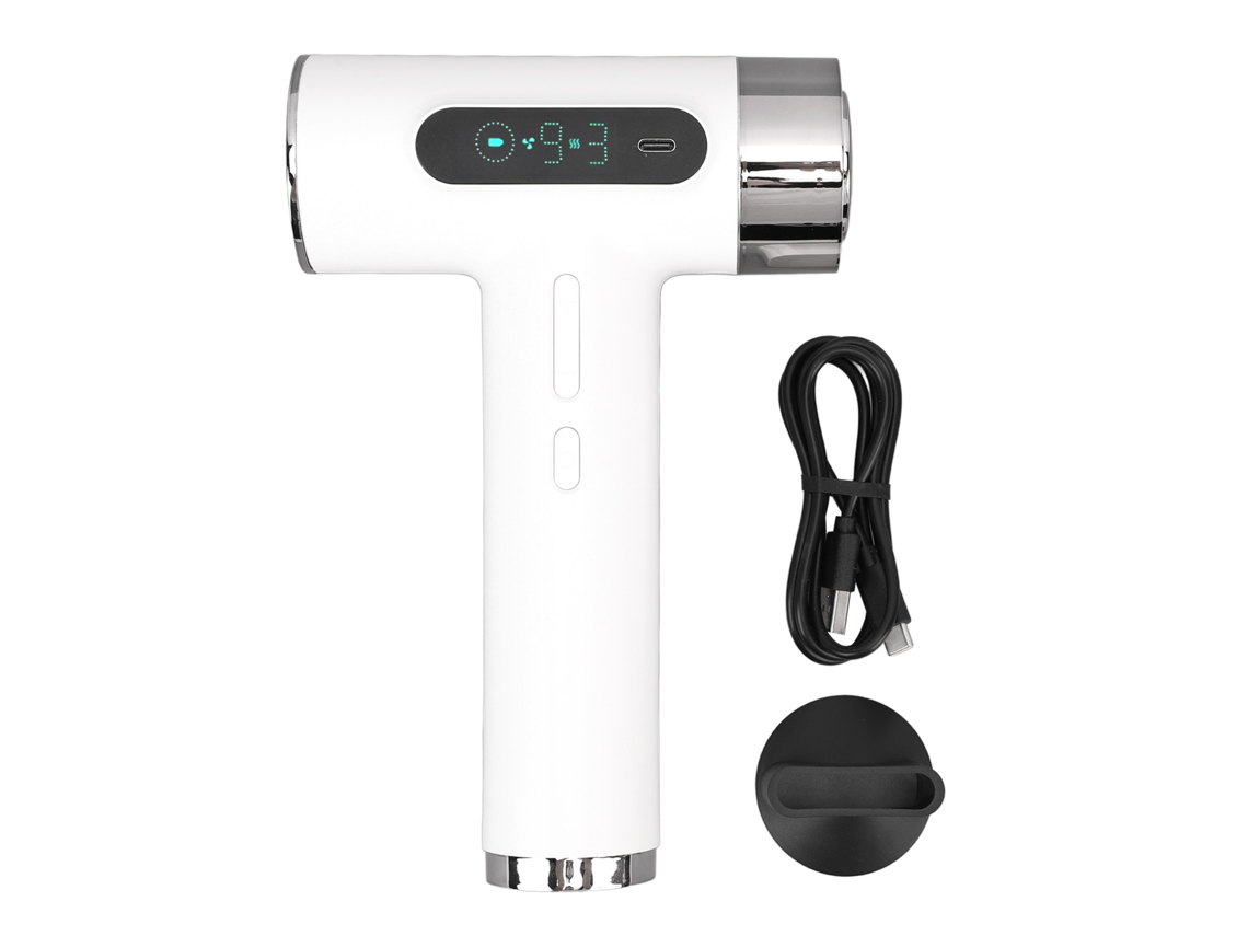 Secador De Pelo Inalámbrico De 300 W, 100 000 Rpm, Recargable Por Usb, 9 Velocidades De Viento, 3 Temperaturas Ajustables, Secador De Pelo Portátil P