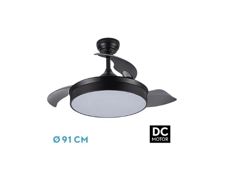 Ventilador DC 48W Cala Negro 3 Aspas FABRILAMP