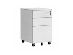 Relaxdays Gaveteiro Com Rodas, 3 Gavetas, A X L X P: 60 X 39 X 50 Cm, Com Fechadura, Metal, Branco