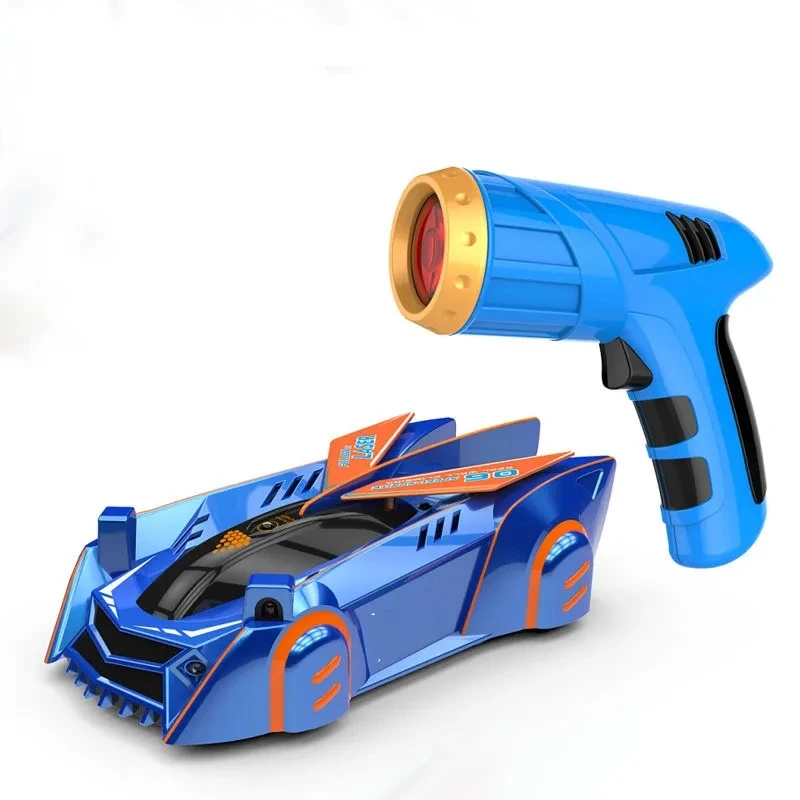 (azul) Control Remoto Inalámbrico Infrarrojo Sensor Persecución De Luz Pared Coche De Escalada Control Remoto Eléctrico