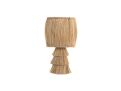Lámpara de mesa de fibra marrón, 25x25x52cm ALEXANDRA HOUSE LIVING