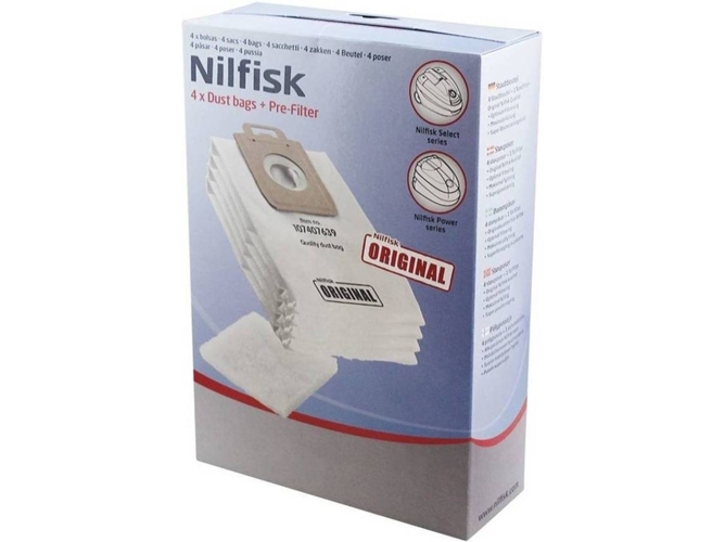 Bolsa Aspirador Nilfisk selectpower bolsas de 128389187 2.7 para la gama power 4 ud unidades accesorio