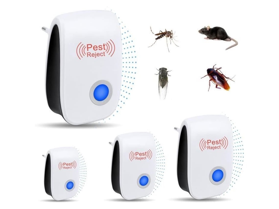4 Repelentes Ultrasónicos De Insectos, Repelente Mosquitos Y Arañas, Resistente, Uso Multifuncional