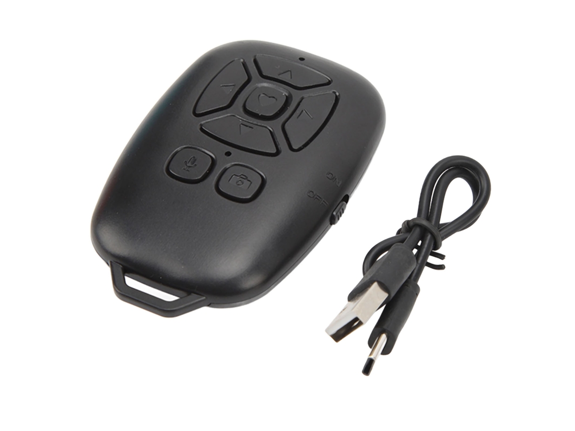 Control remoto inalámbrico Bluetooth 4.0 para obturador de cámara, videos y selfies, color negro