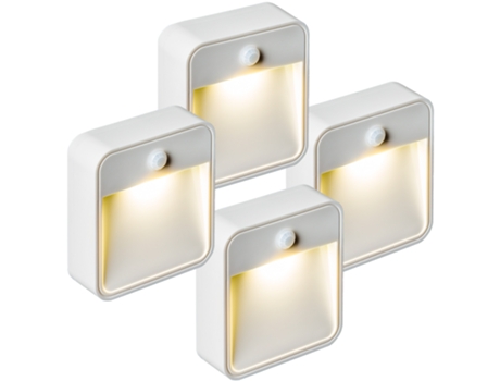 4 lámparas LED con sensor de movimiento