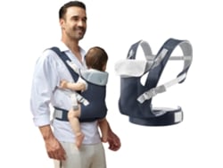 Canguru Para Bês Digitallab Carregamento Frontal E Nas Costas, Ergonômico Ajustável de 3 a 36 Meses (Azul Escuro)