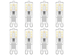 Rebe-bombilla Led G9 220v Blanco Natural 3000k 3w Equivalente 30w Halógena Paquete De 8
