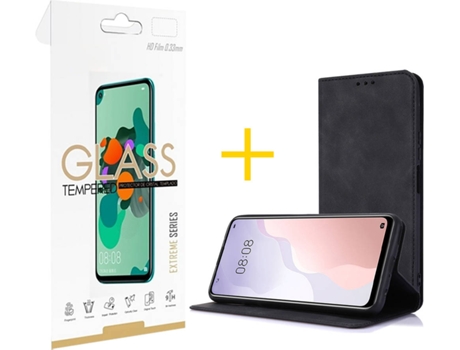 Carcasa + Protector de Pantalla para Samsung Galaxy S21 Plus 5G SKYHE Negro
