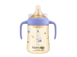 Biberón con tapa abatible, tapa integrada y vaso para beber directamente, para bebés mayores de 6 meses, con pajita y chupete (300 ml).