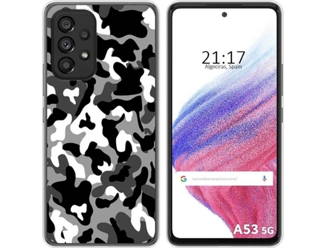 Carcasa para Samsung Galaxy A53 5G TUMUNDOSMARTPHONE Dibujos Snow Camuflaje Multicolor