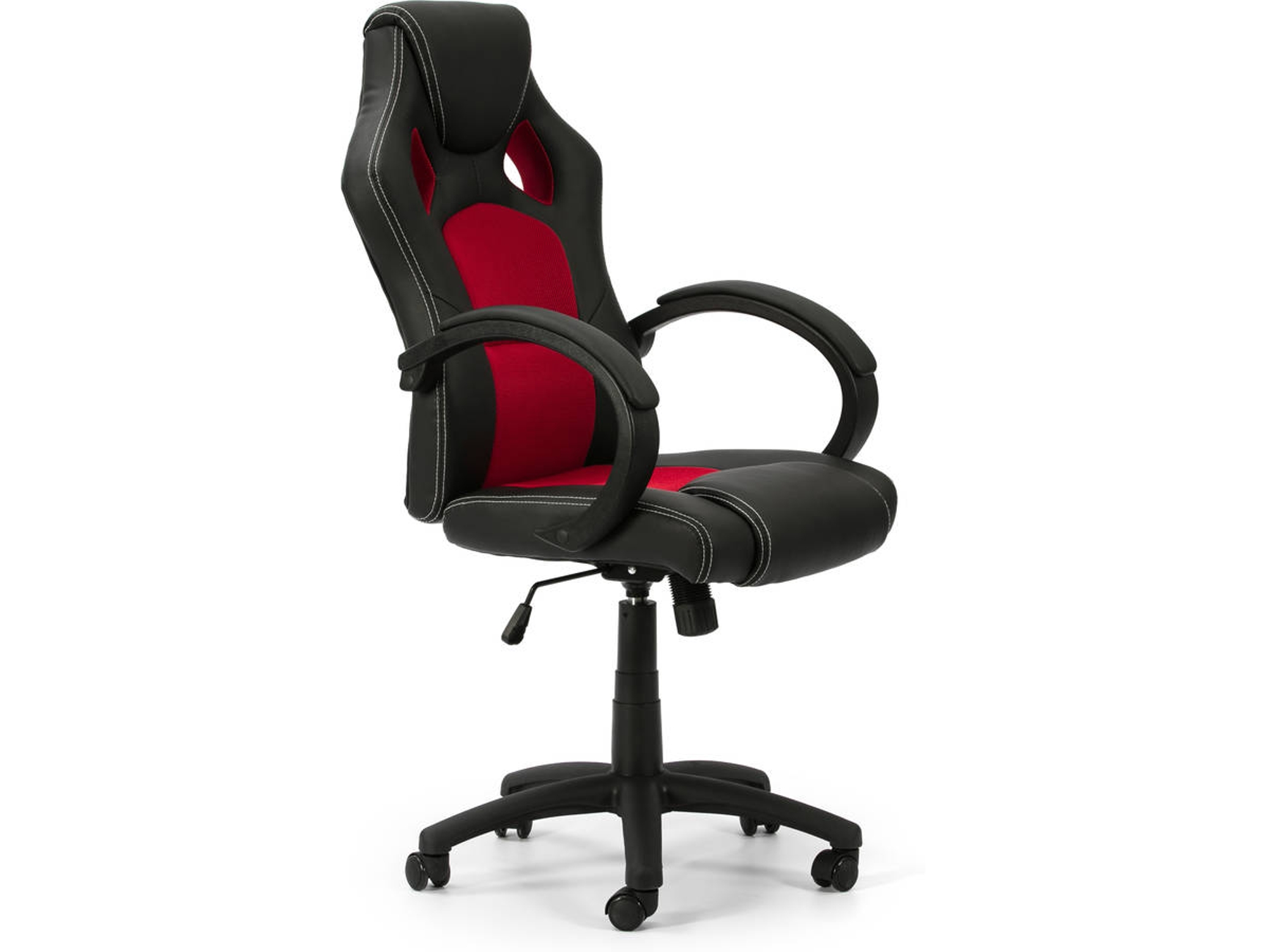 Silla de Oficina  Hamilton Negro y Rojo (112-122x61x68 cm)