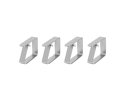 4 abrazaderas de repisa de acero inoxidable para el hogar, clips antideslizantes.