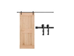Sistema de puerta corrediza para granero de 3 m hasta 150 kg en acero al carbono negro Tekmaquinas