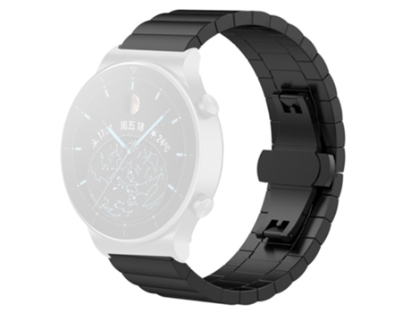 Correa de acero inoxidable con diseño de hebilla para Samsung Galaxy Watch 5 40mm/44mm/Watch 5 Pro 45mm/Watch4 40mm/44mm/Watch4 Classic 42mm - negro