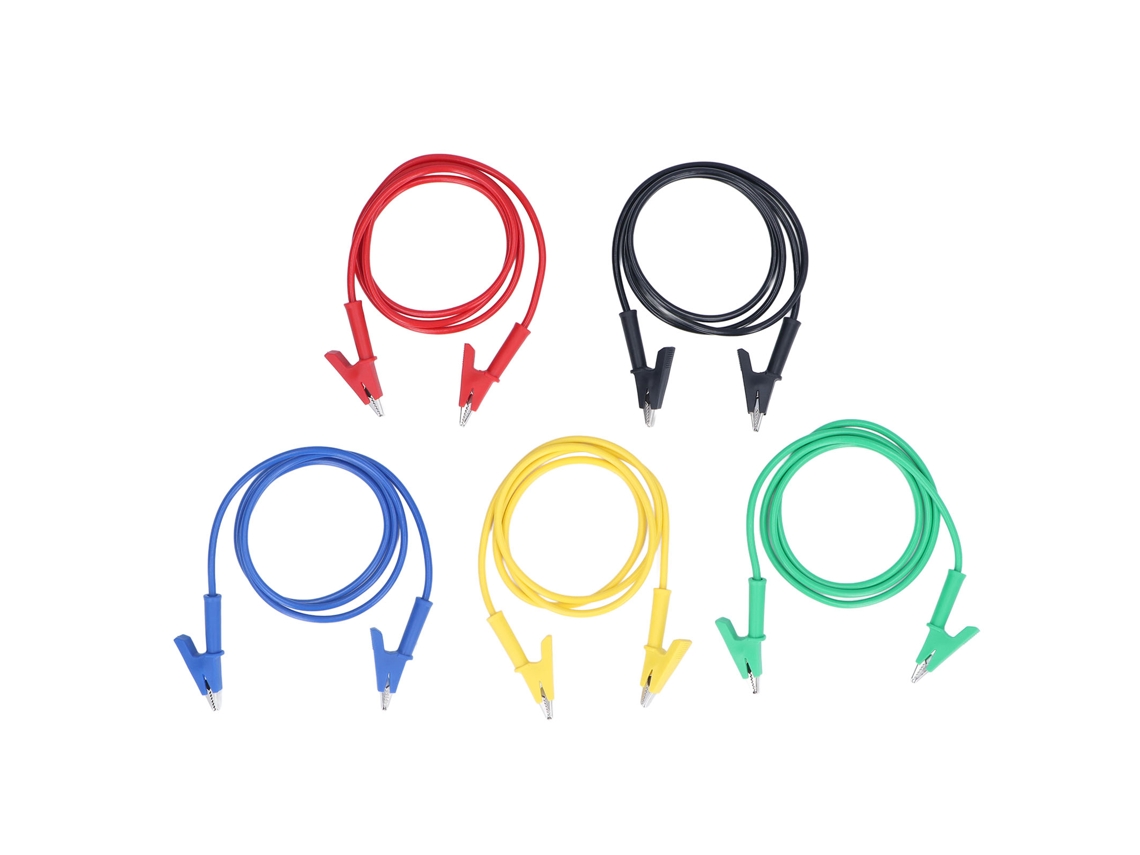 5 Unidades De Pinzas De Cocodrilo Bipolares Para Cables De Prueba, Apertura De 10 Mm, 20 A, 3000 V, Para Proyectos Eléctricos De Baterías De Vehículos.