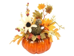 Decoración De Halloween: Calabaza Artificial, Hoja De Arce, Flores Ornamentales, Mesa De Bonsái