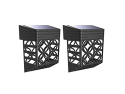 Rebe-luz Solar Exterior 2 Piezas Para Deck Escalones Poste Cerca Jardín Iluminación Decorativa