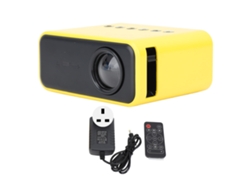 Miniproyector Inalámbrico Wifi Full Hd 1080p Portátil Con Control Remoto, Cine En Casa, Usb, 100-240v, Enchufe Británico, Amarillo