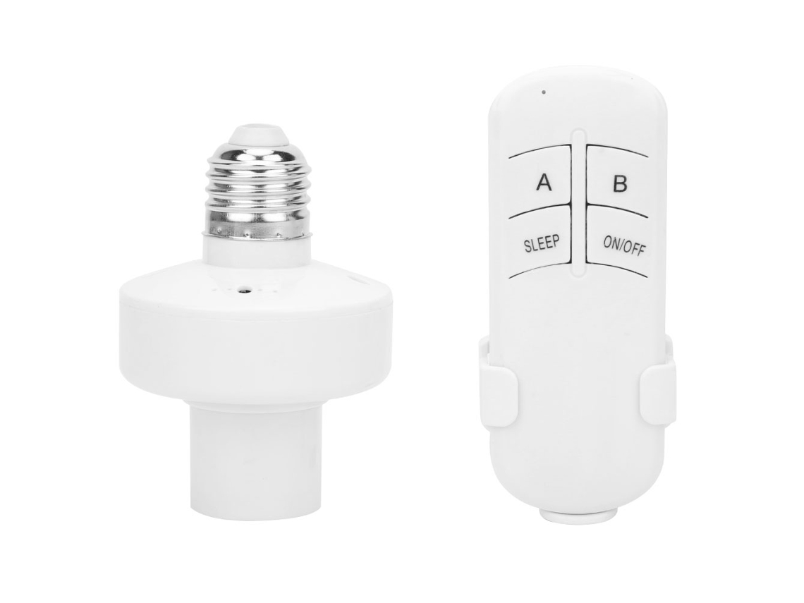 Yncm2026-soporte De Luz Con Control Remoto Inalámbrico E27 Base De Bombilla De Tornillo 220v