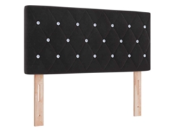 Cabecero LED con tiras de luces, poliéster negro, MAISON EXCLUSIVE (90x0x0 cm)