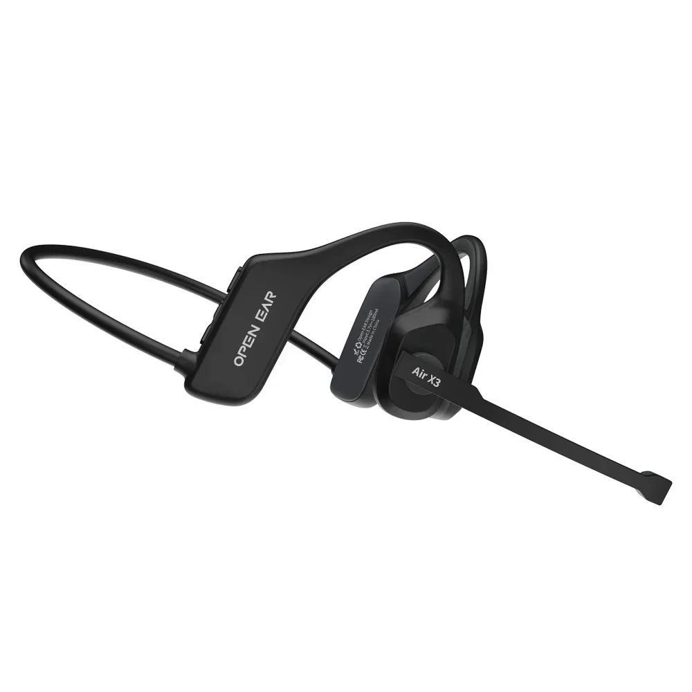 Auriculares Bluetooth de conducción ósea Awua con micrófono de brazo, cancelación de ruido de nivel profesional y diseño sin orejeras. Mdug
