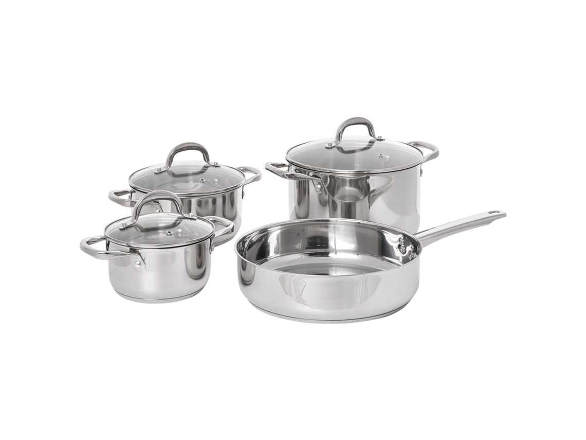 Conjunto De Cozinha De 7 Peças Primecook Aço Inoxidável Prateado