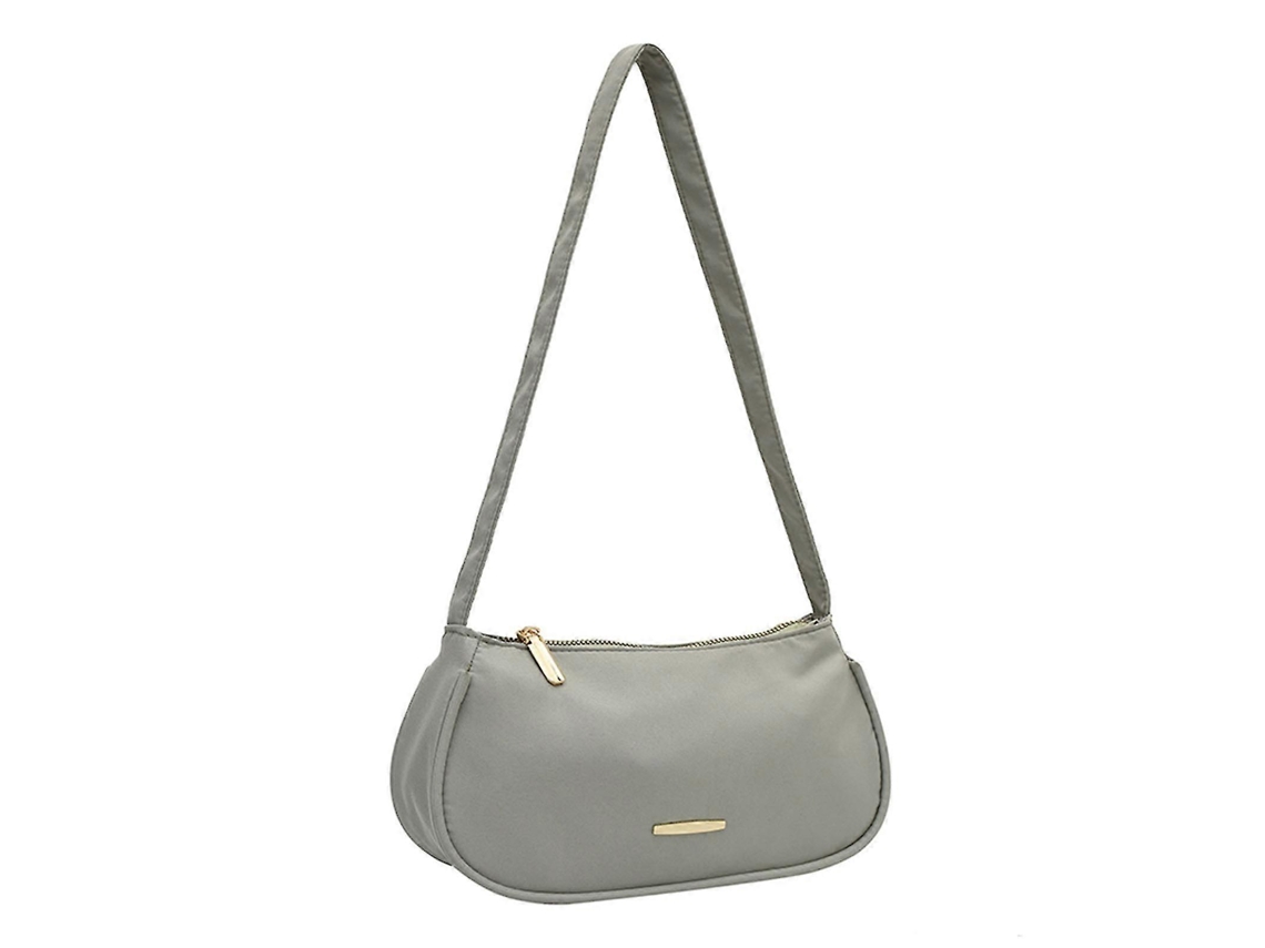 Bolsos de hombro pequeños de nailon para mujer, elegantes mini bolsos con cierre de cremallera, bolso verde