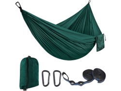 Hamaca Individual Chrui Con 51 Correas Y Mosquetón, 270 X 140 Cm (verde Oscuro)