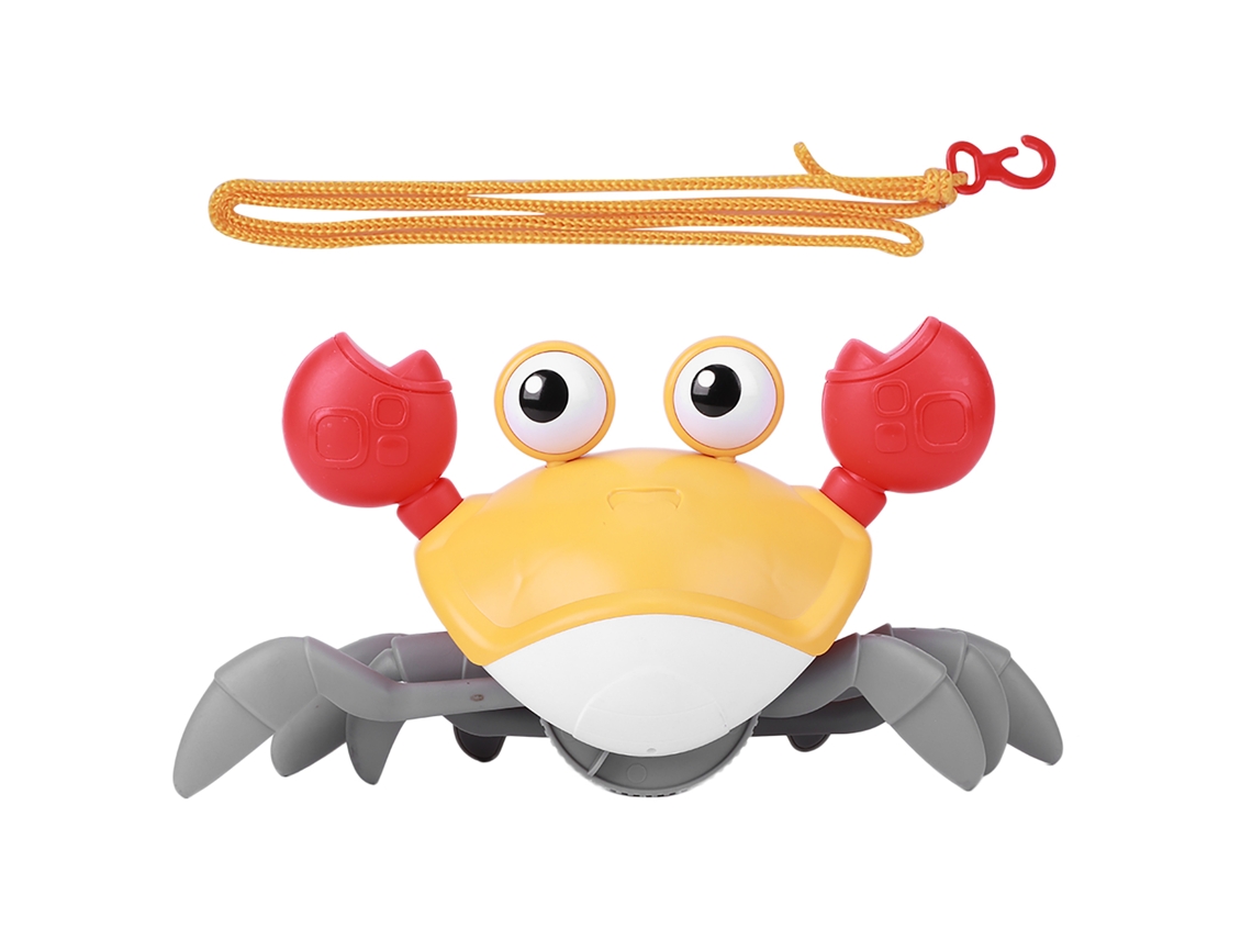 Juguetes De Baño Con Forma De Cangrejo De Dibujos Animados Para Bebés Con Cuerda De Remolque Naranja.