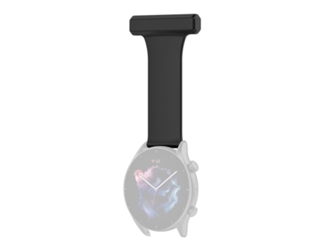 Correa de Silicona estilo pasador 22mm para Huawei Watch GT Runner/Samsung Galaxy Watch3 45mm - negro