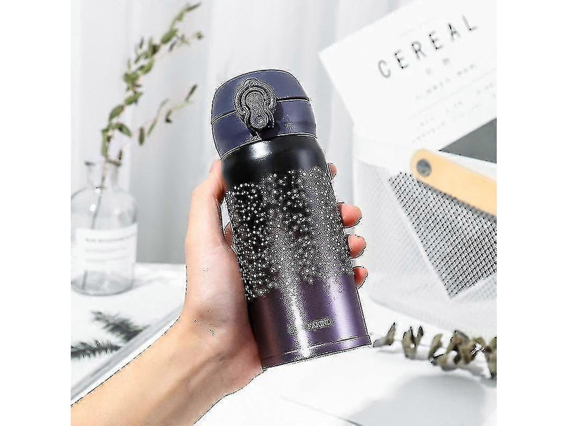 Botella térmica de acero inoxidable de 350 ml para café, té, leche, viajes y bicicletas eléctricas.