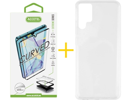 Carcasa + Protector de Pantalla para Samsung Galaxy S21 Ultra 5G ACCETEL Transparente Claro