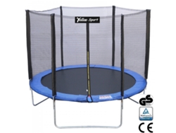 Trampolín infantil para jardín, con certificación CE, TUV y GS de Yelloo (245 cm de diámetro, azul)