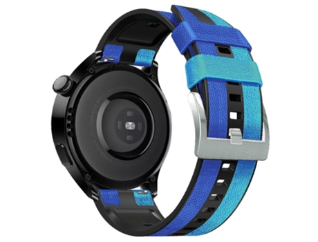 Correa de Silicona 22mm empalme de color para Haylou RT/RT2/Xiaomi Watch S1/Samsung Galaxy Watch 3 45mm - azul/negro