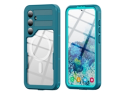 Capa Magsafe Para Samsung Galaxy S24 Plus  Estojo Protetor À Prova D'Água Verde