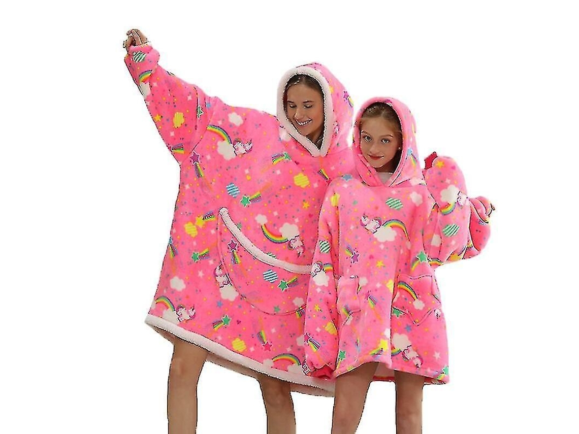 2026-manta Sherpa Plush Fleece Sudadera Con Capucha Para Niña Ropa De Hogar Aguacate Talla Familiar