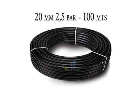 Tuberia Polietileno Agricola 20 Mm 2,5 Bar 100M Negro SUINGA