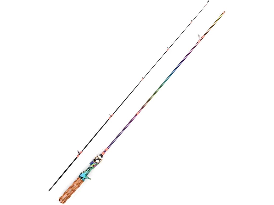 Caña De Pescar, Spinning Y Casting Fibra Carbono, 1,8 M, 0,68 2 Secciones, Accesorios Para Pesca Con Señuel...