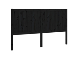 Cabecero de cama 205,5x4x100 cm Pino macizo Negro MAISON EXCLUSIVE